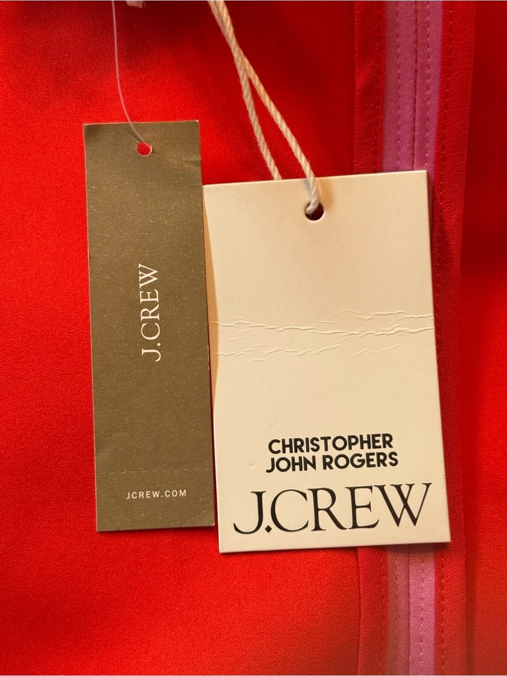 Christopher John Rogers x J.Crew Pink Satin Cropped Cami, NWT